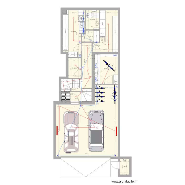 sous sol final. Plan de 