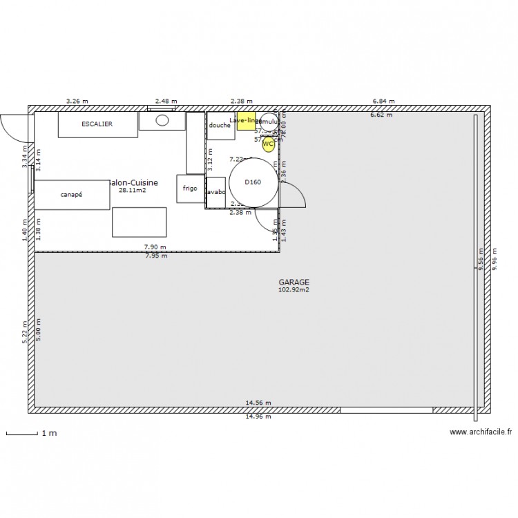 PROJET RDC HANGAR. Plan de 0 pièce et 0 m2