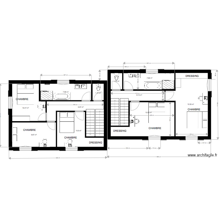 PLAN ETAGE FERTE G 2. Plan de 0 pièce et 0 m2