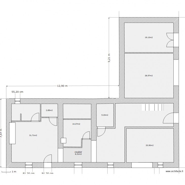 rez de chausser projet la goutelle. Plan de 0 pièce et 0 m2