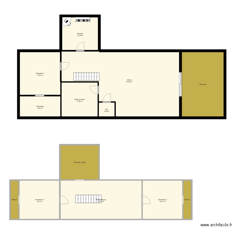 Maison en A. Plan de 0 pièce et 0 m2