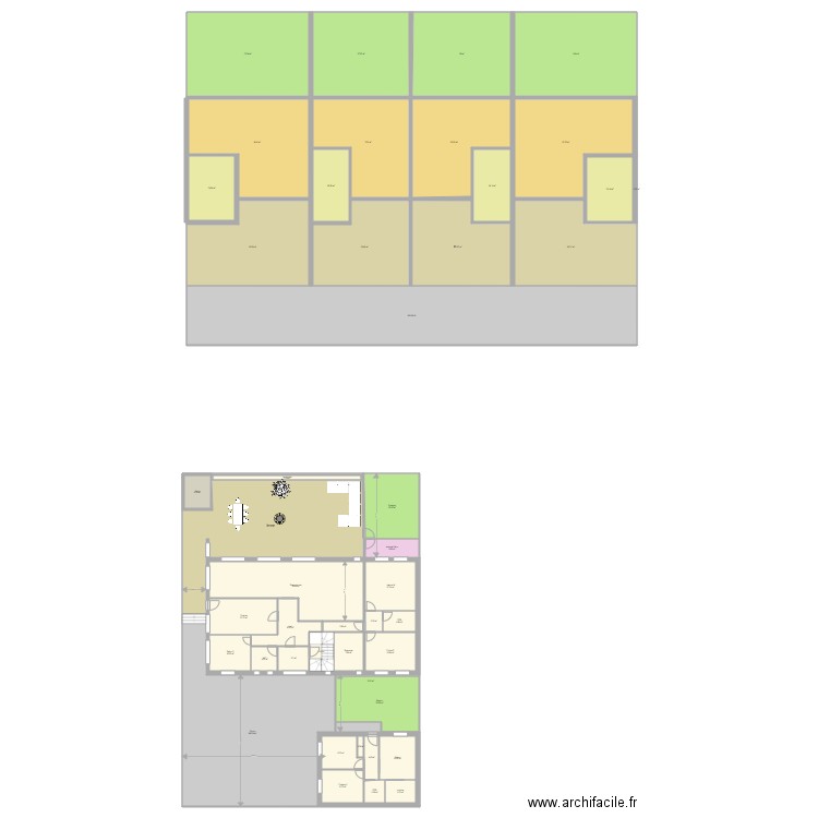 verp etage. Plan de 46 pièces et 1534 m2