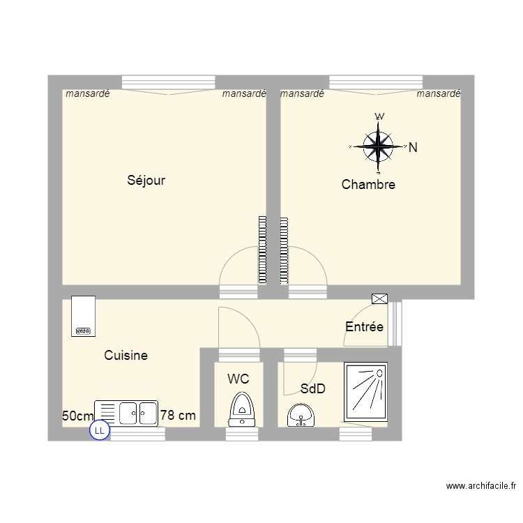 Papin 502 G. Plan de 0 pièce et 0 m2