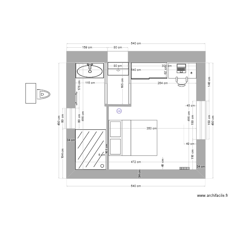 Extension Chambre - MAJ 04 10 2023 . Plan de 0 pièce et 0 m2