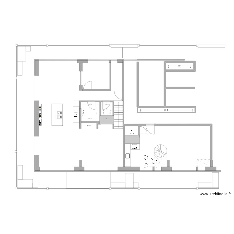 20Adown2-studeerkamer. Plan de 4 pièces et 13 m2