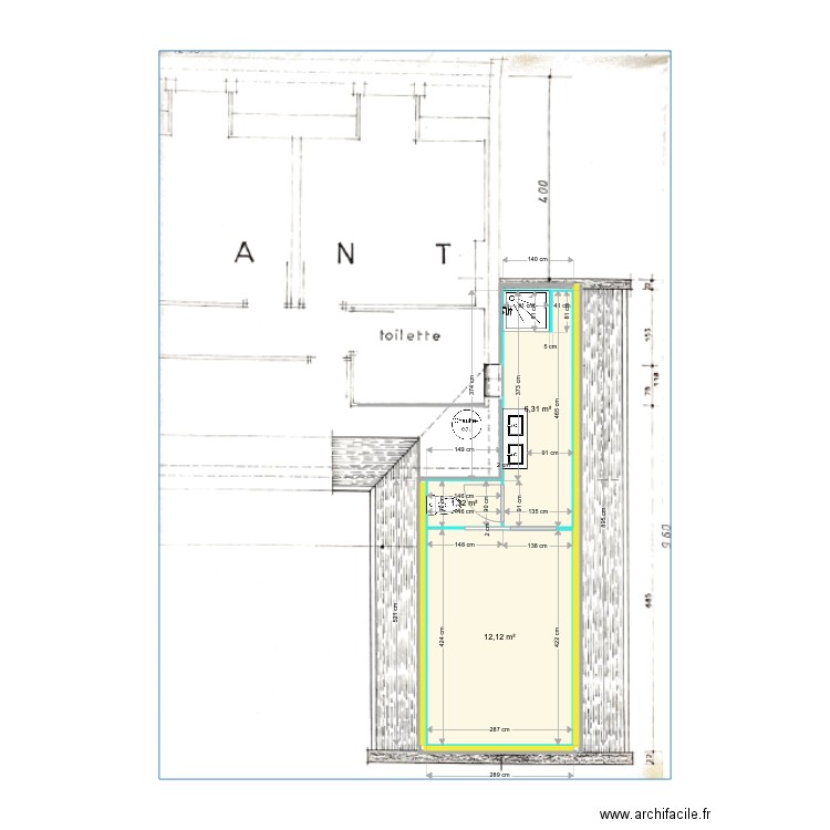 ORLIAC SDB N1. Plan de 0 pièce et 0 m2