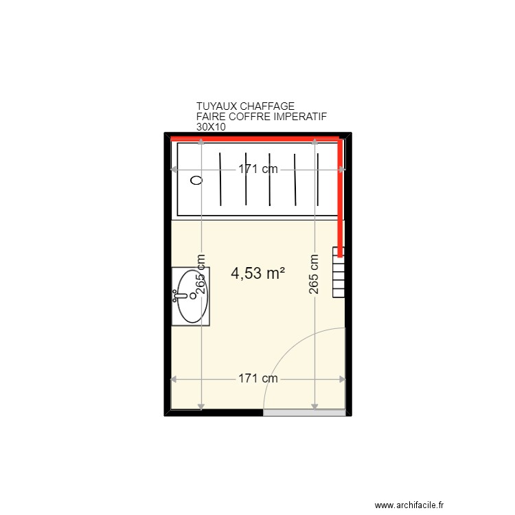 MEUNIER MONIQUE . Plan de 1 pièce et 5 m2