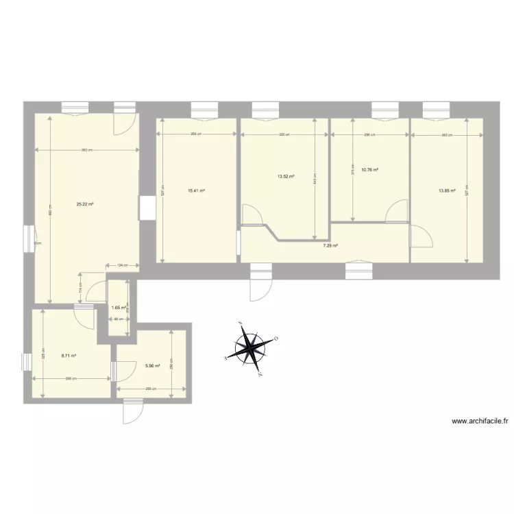 maison sallertaine avant travaux . Plan de 
