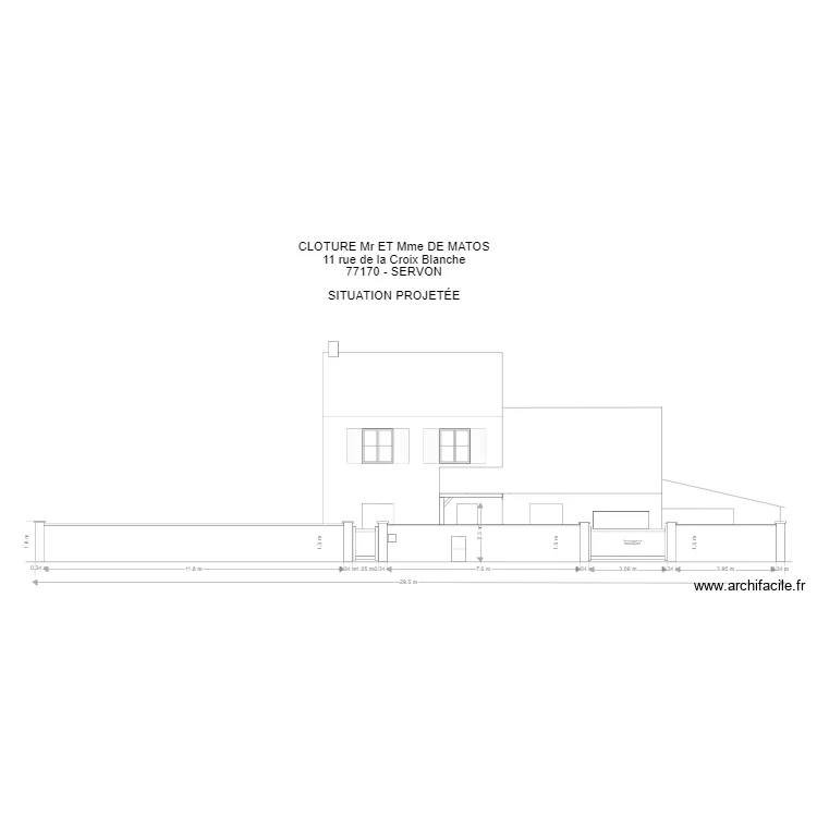 Cloture SEB Projet&eacute;e v2. Plan de 