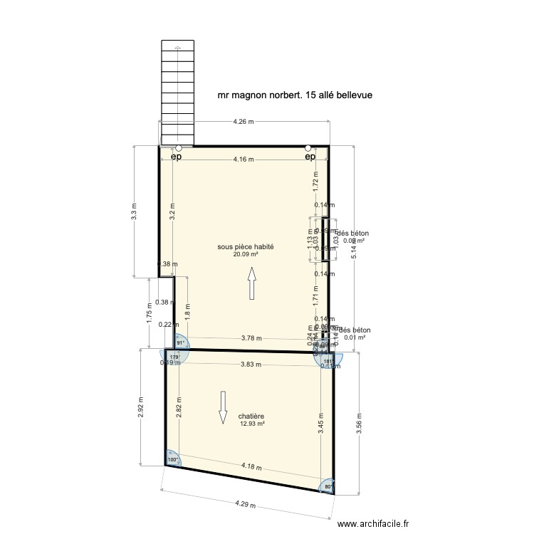 Norbert Magnon. Plan de 0 pièce et 0 m2