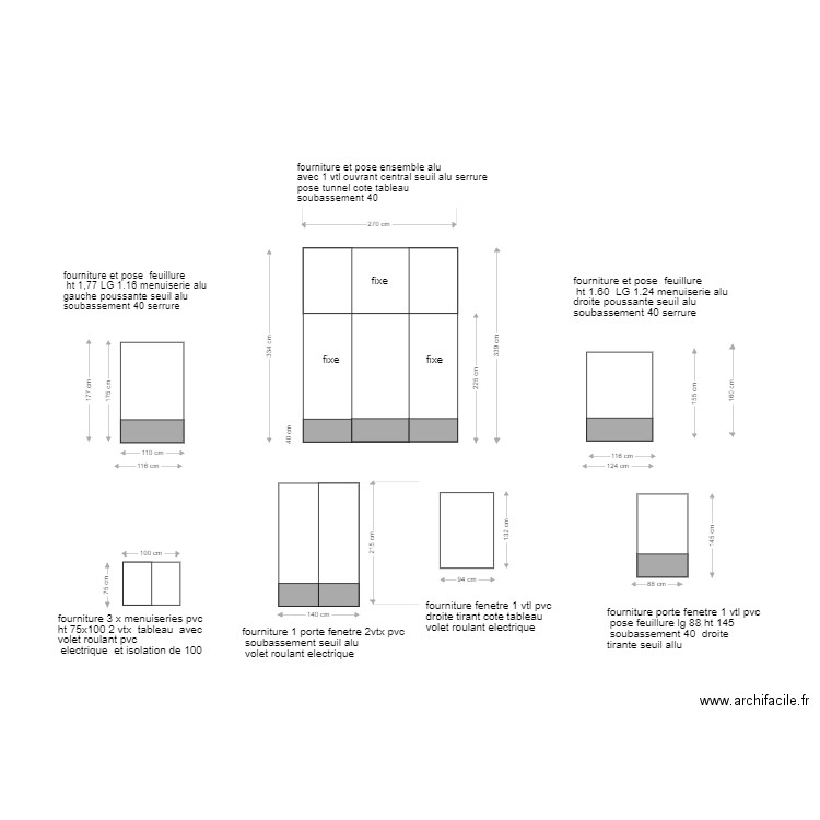 menuiserie. Plan de 0 pièce et 0 m2