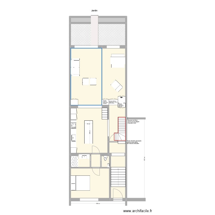 Banning 21 Rez. Plan de 9 pièces et 103 m2