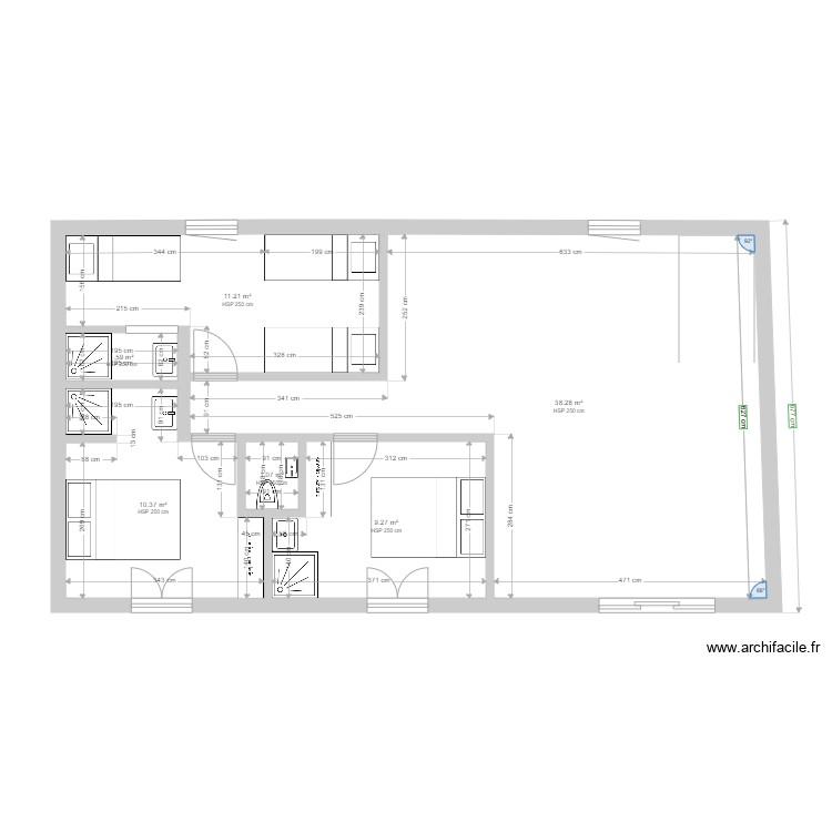 aménagement intérieur Lot 143  étage V2. Plan de 0 pièce et 0 m2