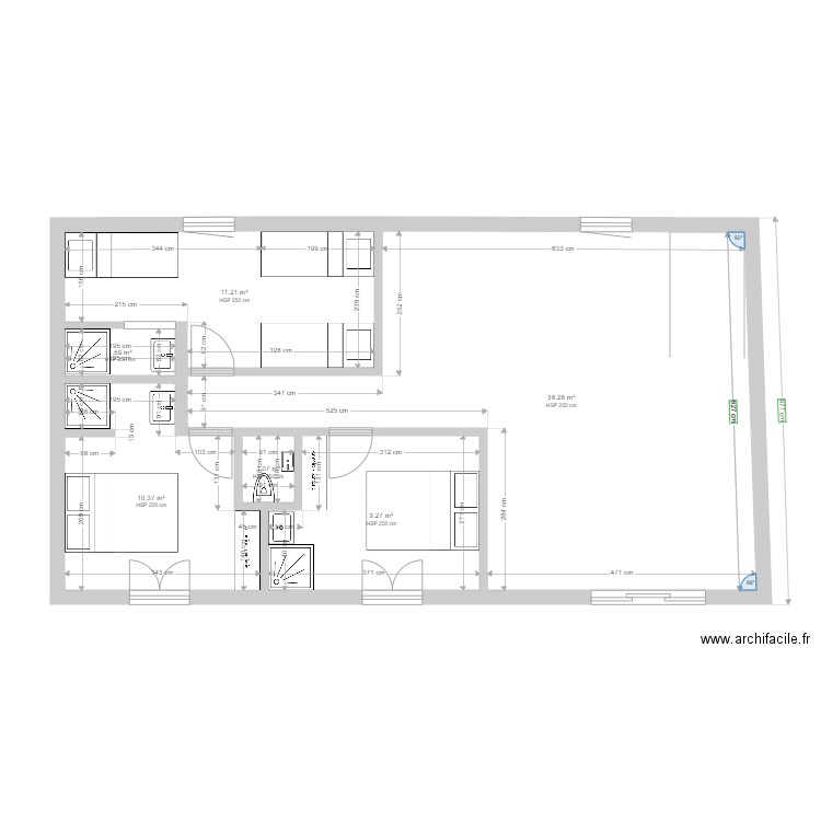 aménagement intérieur Lot 143  étage V2. Plan de 0 pièce et 0 m2
