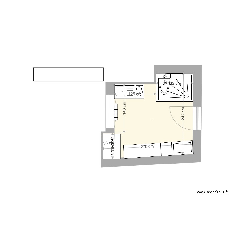 Chambre de bonne 2. Plan de 0 pièce et 0 m2