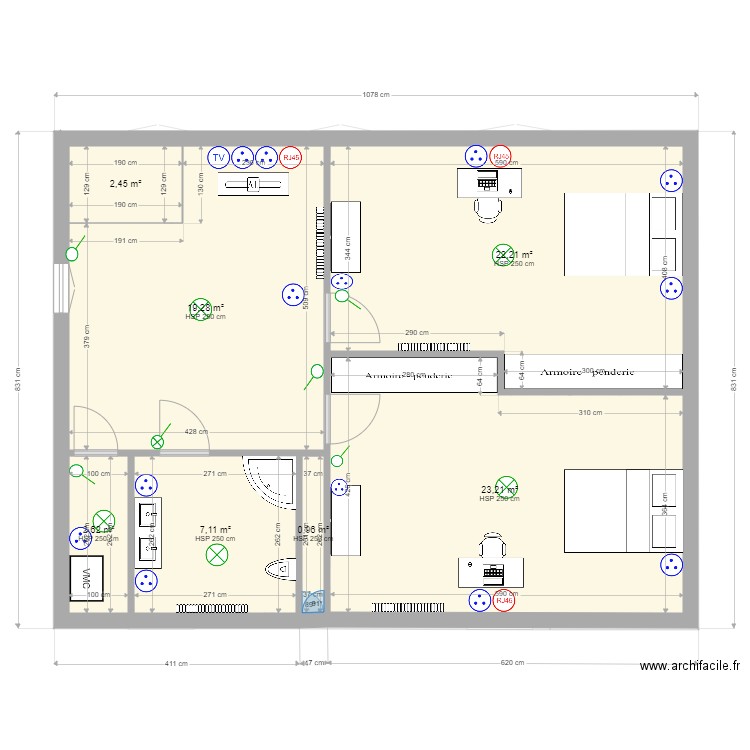 ferme étage 2 électricité. Plan de 0 pièce et 0 m2