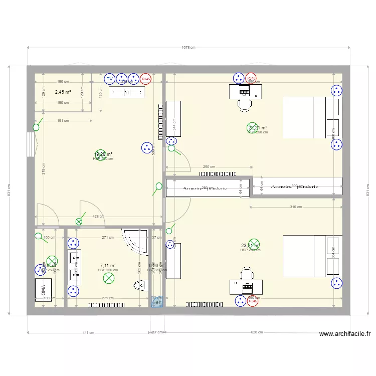 ferme étage 2 électricité. Plan de ferme étage 2 électricité. Plan de