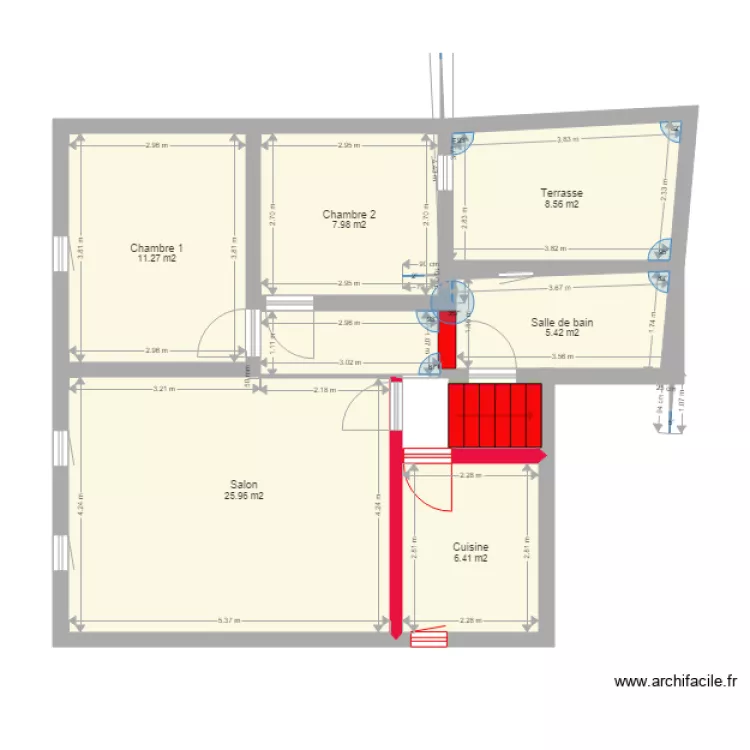 1er &eacute;tage. Plan de 