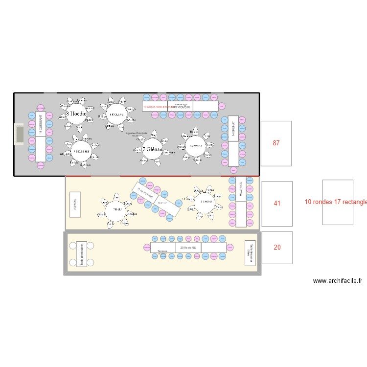 Rémoulin 230623 V9. Plan de 3 pièces et 199 m2