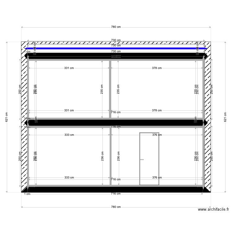 Coupe du terrain Clara. Plan de 0 pièce et 0 m2