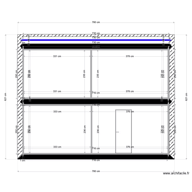 Coupe du terrain Clara. Plan de Coupe du terrain Clara. Plan de