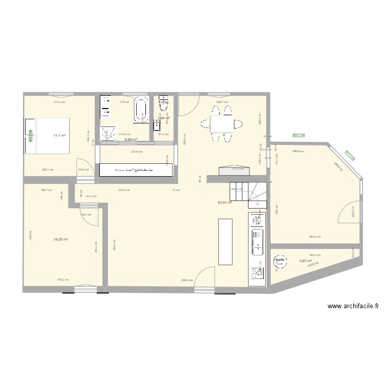 Maison Malvina Tranche 1 Quater. Plan de 9 pièces et 136 m2