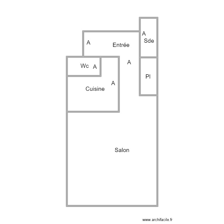 QUIMPER PUGNO. Plan de 5 pièces et 46 m2