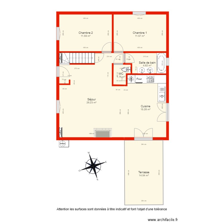 BI 4196 rdc côté. Plan de 0 pièce et 0 m2