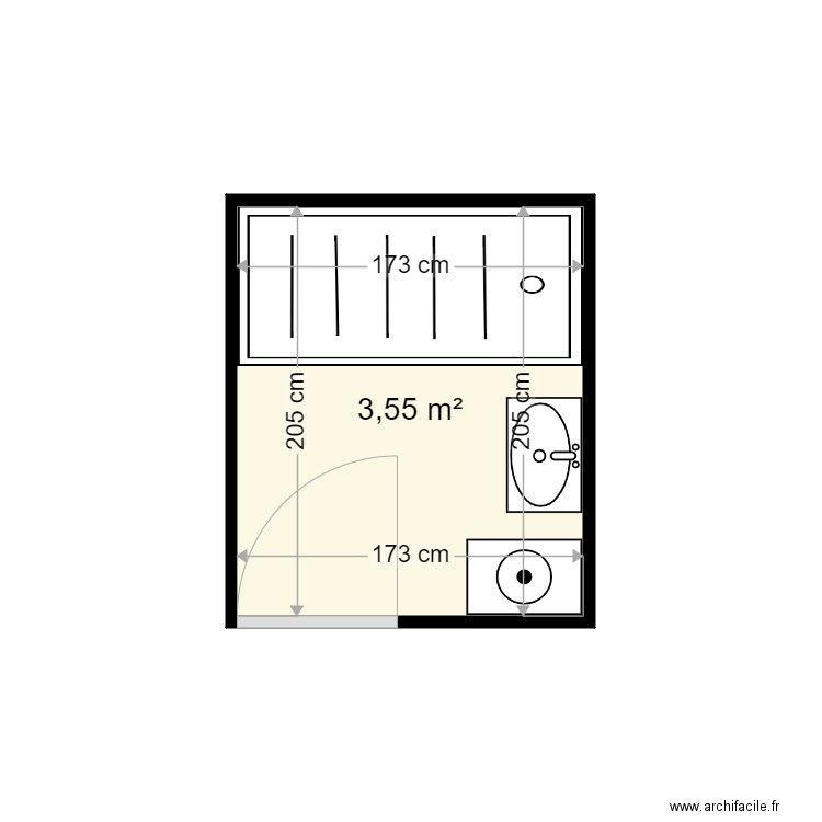 GLABICKI VICKY. Plan de 1 pièce et 4 m2