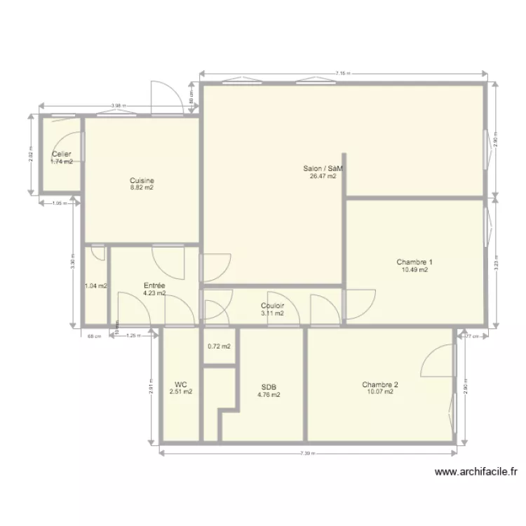 APPART QUIMPER. Plan de 