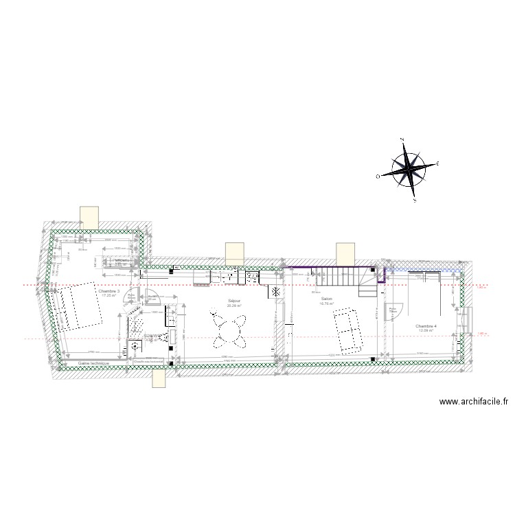 Combles actualisés v1. Plan de 0 pièce et 0 m2