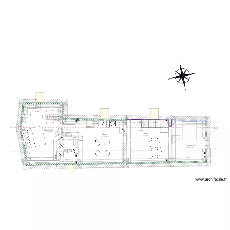 Combles actualis&eacute;s v1. Plan de 