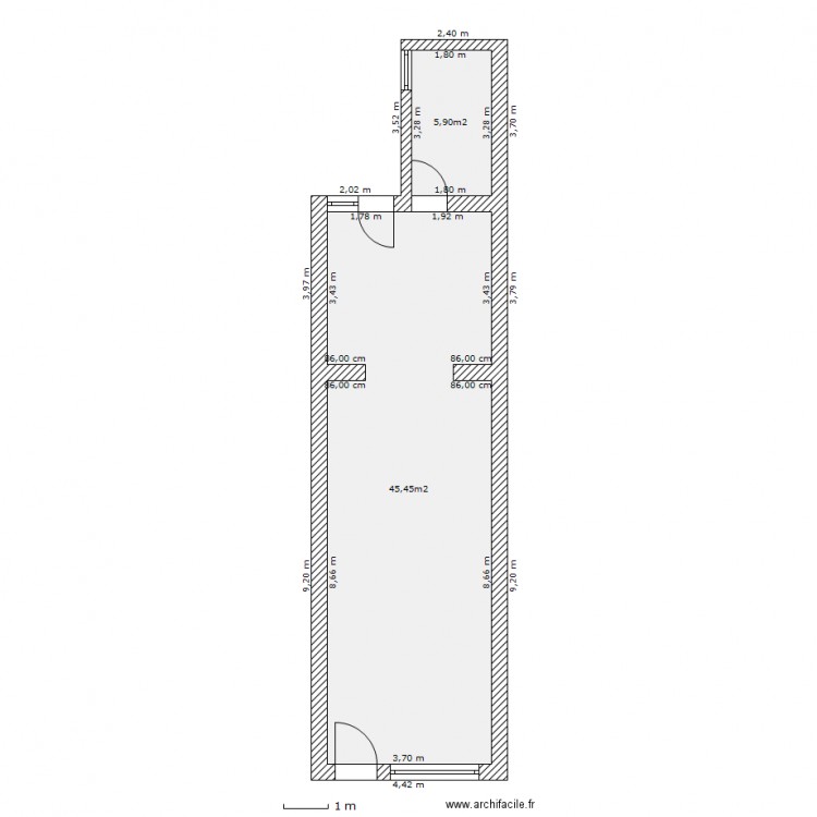 Maison Gosselies - RDC. Plan de 0 pièce et 0 m2