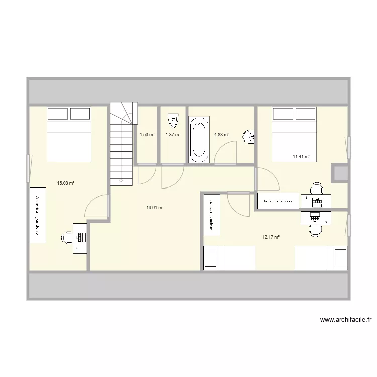 MODELE ECO V2 ETAGE. Plan de 