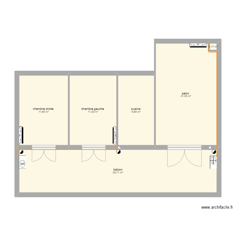 goes. Plan de 6 pièces et 84 m2