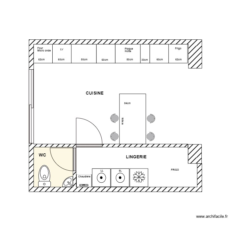 Cuisine Wamb 1. Plan de 0 pièce et 0 m2