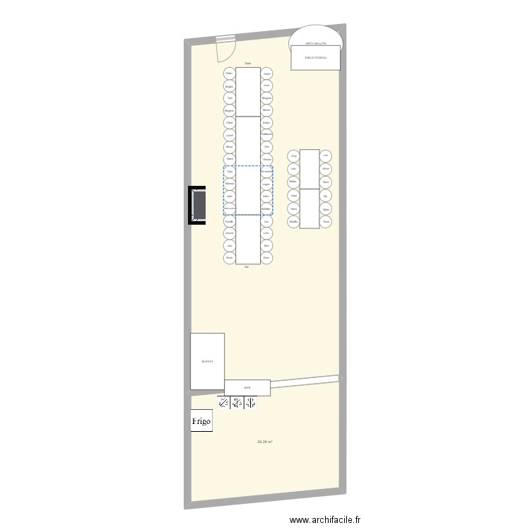 bapteme jade. Plan de 2 pièces et 111 m2