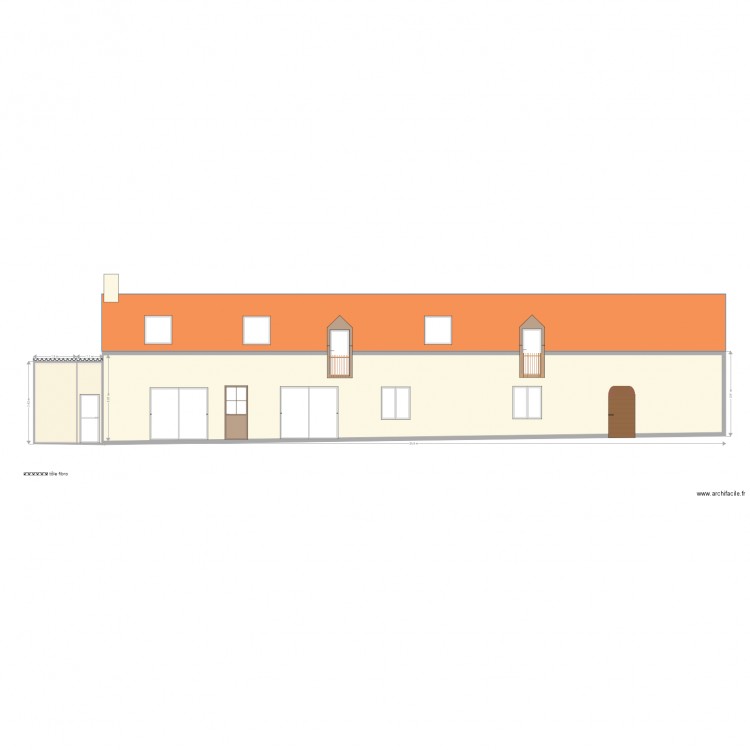 FACADE APRES TRAVAUX . Plan de 0 pièce et 0 m2