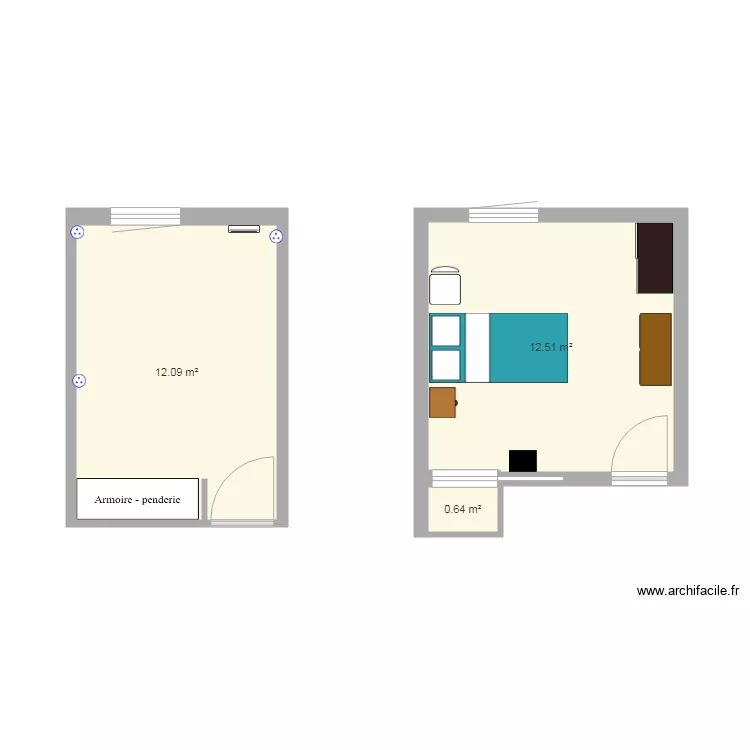 chambre papa. Plan de 