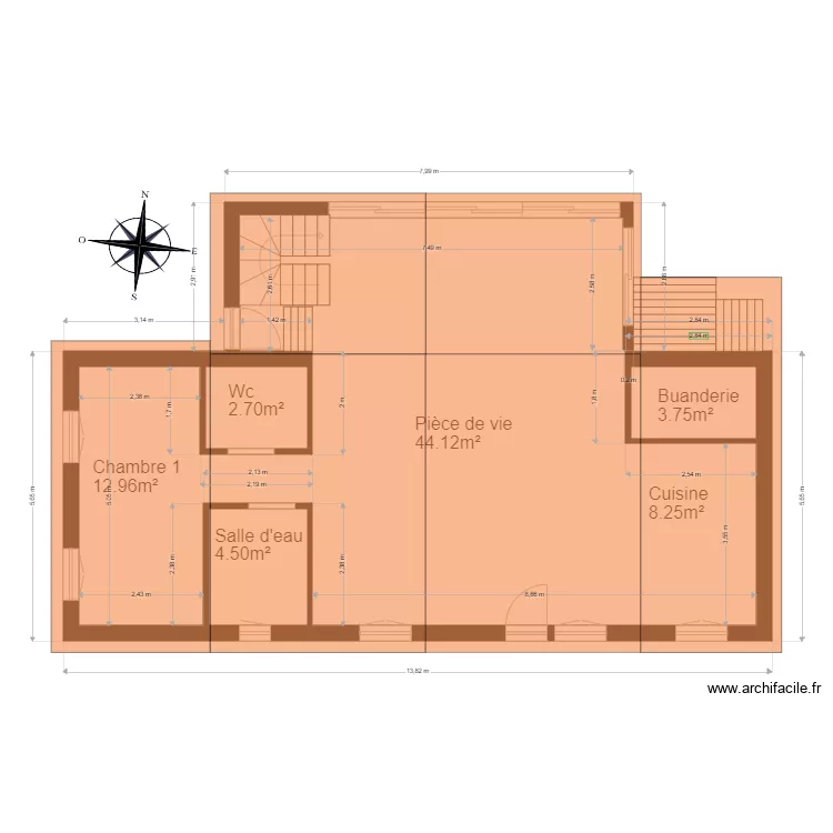 Dan  existant. Plan de 