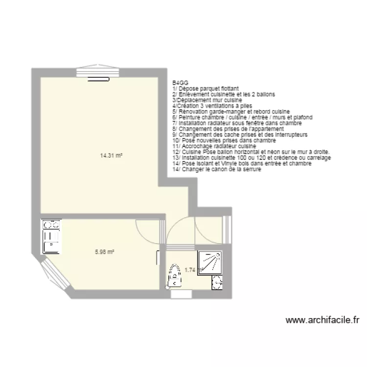 ROSIERS BGG. Plan de 