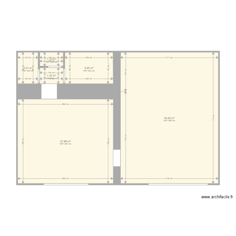 Travaux salles du bas. Plan de 0 pièce et 0 m2