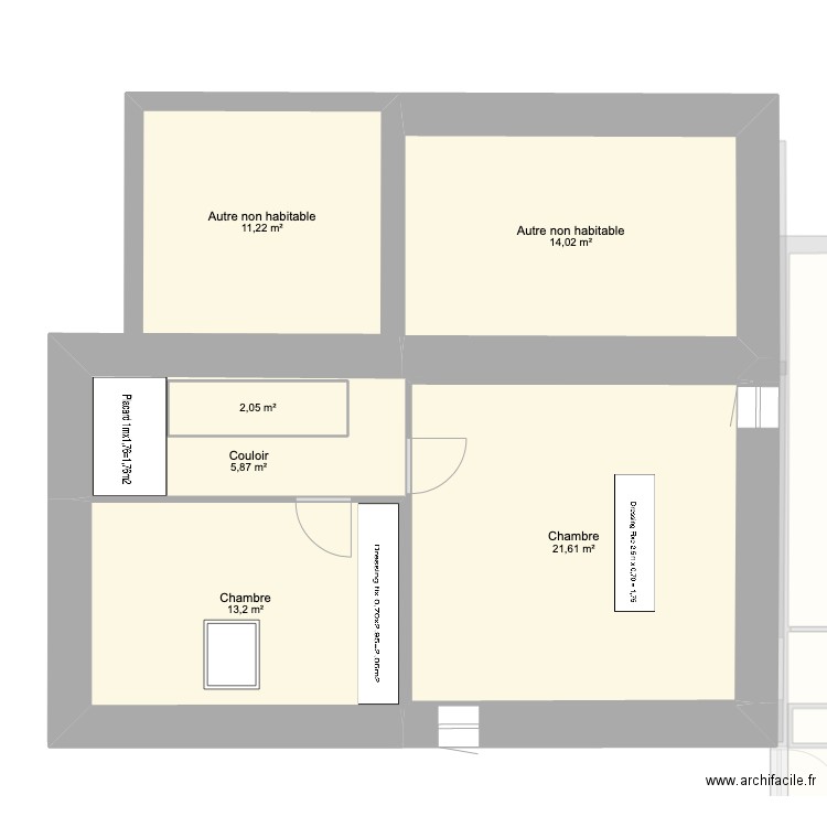 aggrandissement + maison. 2. Plan de 0 pièce et 0 m2