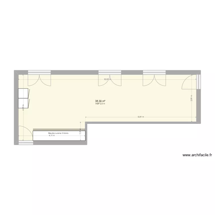 R&eacute;fectoire. Plan de 