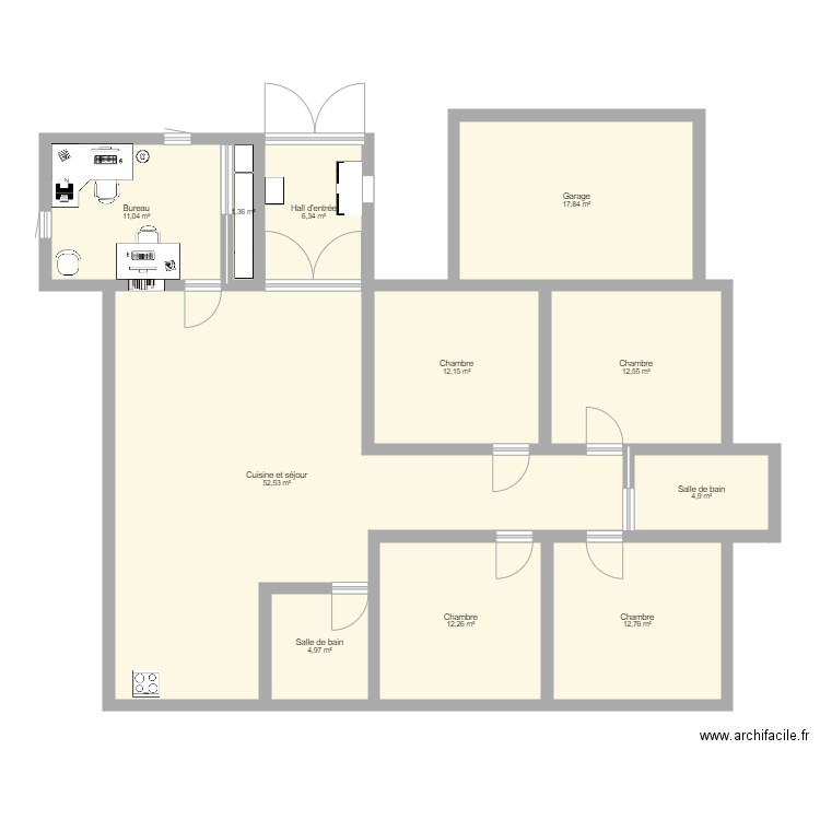 Maison . Plan de 11 pièces et 149 m2