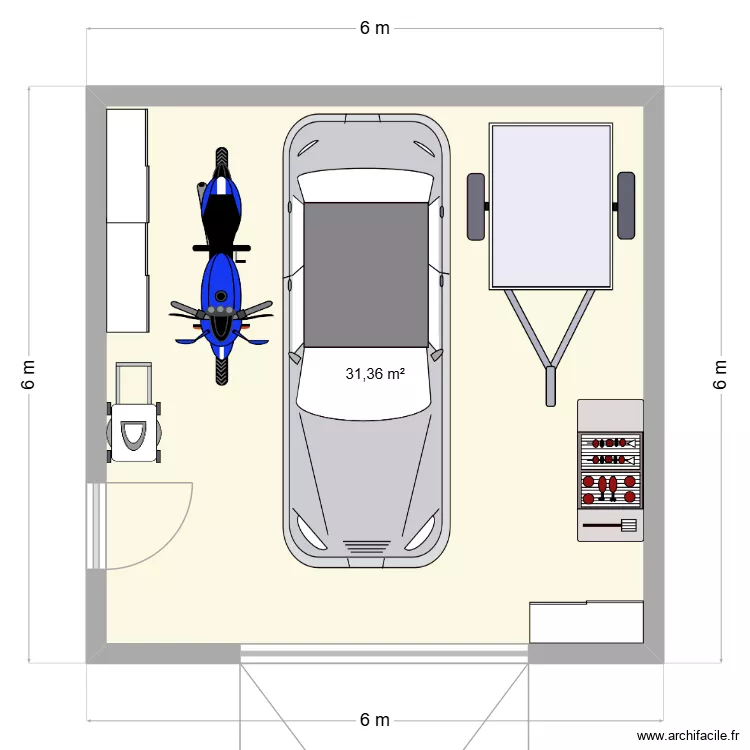 garage. Plan de 1 et 31 m² garage. Plan de 1 et 31 m²