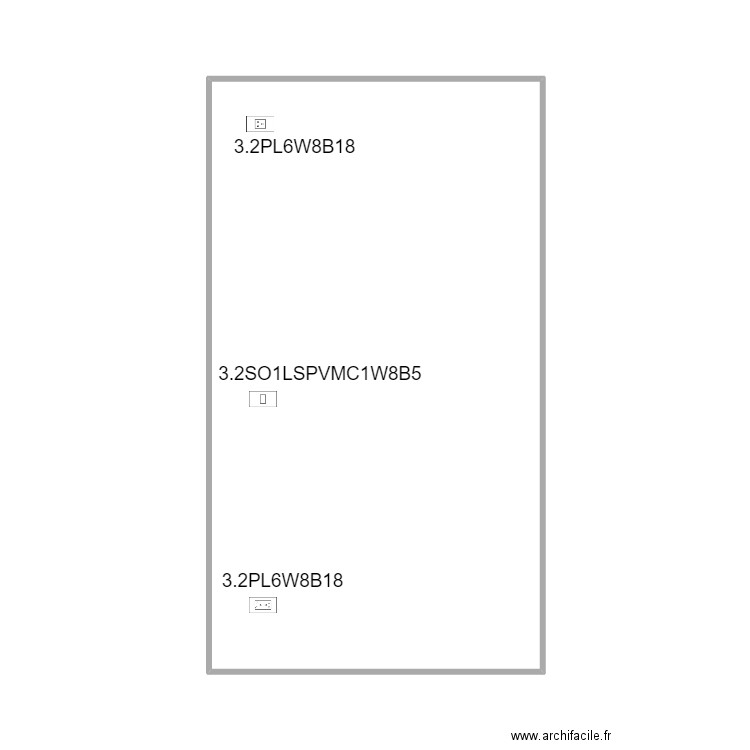 wall 8 kitchen plugs X 3. Plan de 1 pièce et 32 m2