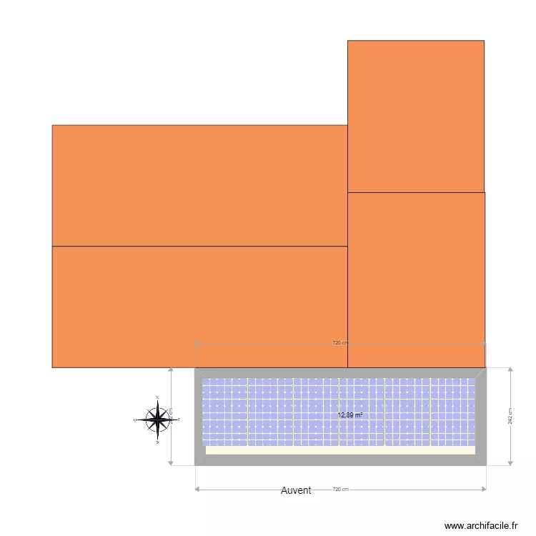 panneaux photovolta&iuml;ques. Plan de 