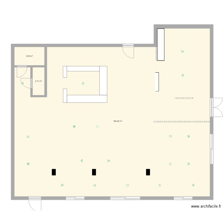 brasserie. Plan de 0 pièce et 0 m2