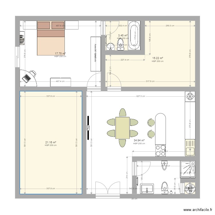 house 2. Plan de 0 pièce et 0 m2